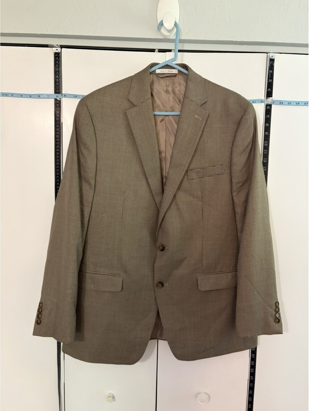 Lauren Ralph Lauren Men’s 44L Tan Houndstooth Blazer Sport Coat